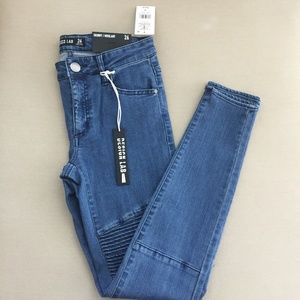NWT Women's Skinny Moto Jean Size 26